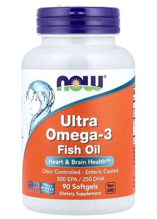 Now foods, рыбий жир из ультра-мега-3, 90 капсул