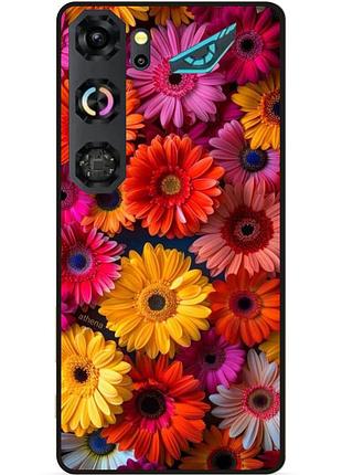 Силиконовый чехол бампер для zte nubia neo 5 gt 5g с рисунком цветы герберы