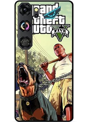 Чехол силиконовый бампер для zte nubia neo 5 gt 5g с картинкой гта gta