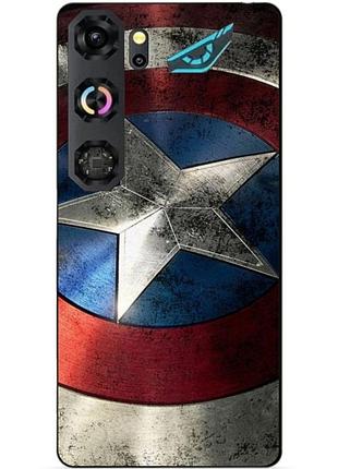 Чехол силиконовый бампер для zte nubia neo 5 gt 5g с рисунком капитан америка супергерой marvel