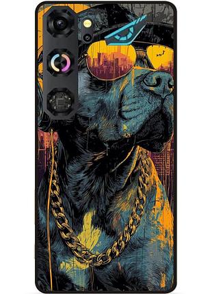 Силіконовий чохол бампер для zte nubia neo 5 gt 5g з малюнком питбуль