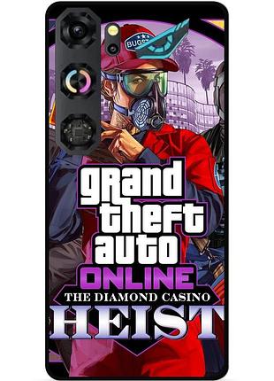 Силиконовый чехол бампер для zte nubia neo 5 gt 5g с картинкой гта gta