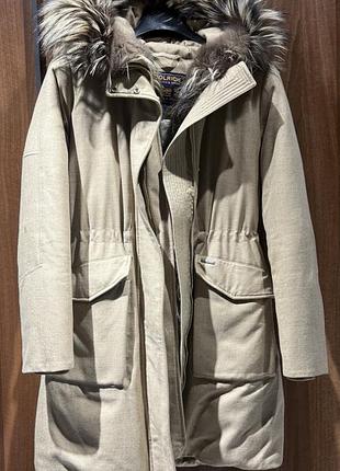 Парка жіноча woolrich зимова з натуральним хутром