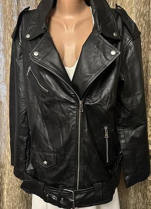 Кожаная косуха оверсайз, asos