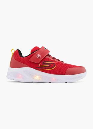 Skechers crater lights кросівки дитячі (універсальні) з підсвіткою, червоні р.28