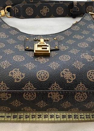 Сумка guess оригінал брендовий логотип , коричнева
