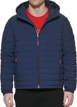 Чоловіча куртка tommy hilfiger стьобана синя розмір m