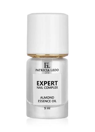 Олія для кутикули з екстрактом мигдалю patricia ledo expert nail complex almond oil, 9мл