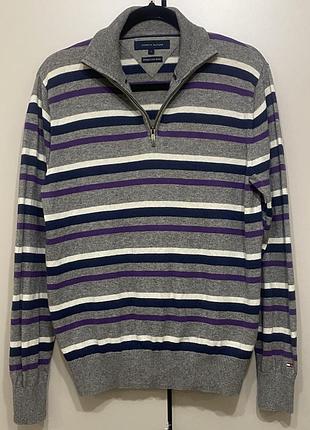 Чоловічий светр tommy hilfiger premium cotton merino (розмір l) — ідеальний стан