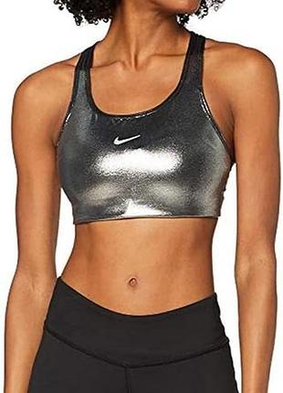 Nike w nk swoosh icnclsh shmr bra у кольорі metallic