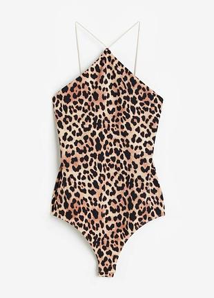H&m лео боді бодік леопардовий