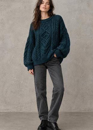 Шерстяний вязаний аранський светр celtic woollens made in great britain (100% pure new wool)