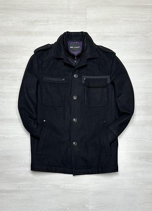 Autograph marks and spencer фірмовий чорний чоловічий вовняний бушлат куртка полу пальто оригінал