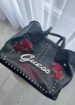Жіноча сумка guess vikky embroidered tote (модель hwef69 95230)