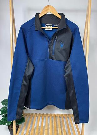 Спортивна кофта фліска 1/3 spyder ski outdoor gore-tex лижна оригінал розмір xl чоловіча синя