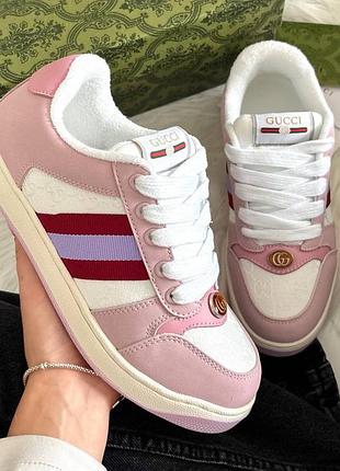 Gucci screener white pink 2