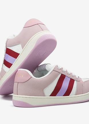 Gucci screener white pink 3