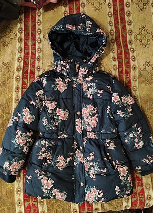 Дитяча тепла куртка з квітами