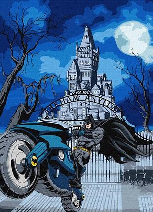 Набір для розпису за номерами wb «batman: batcycle», фарби металік, 40×50 см