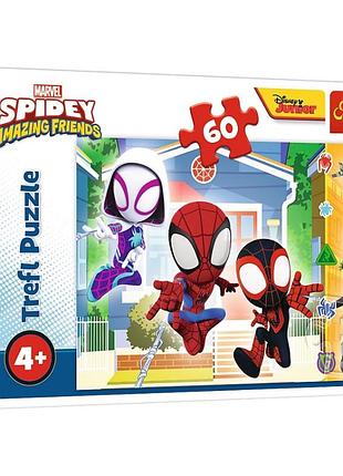 Пазлы «мир паутины» marvel, 60 элементов / trefl