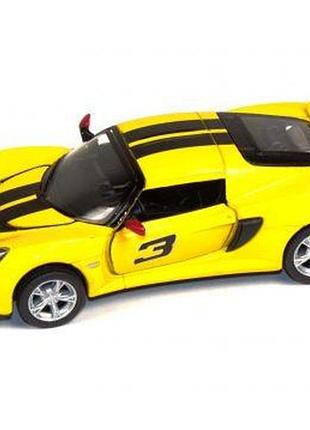 Машинка kinsmart «lotus exige s», жёлтая