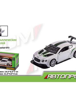 Машинка металева «bentley continental gt3», автопром, масштаб 1:43