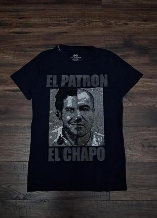 Футболка my brand «el patron / el chapo» со стразами, р. s (44х69 см)