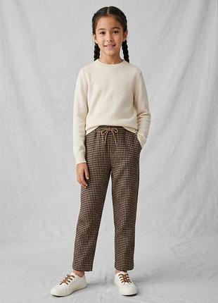 Брюки на день гусиная лапка zara 8-9 лет