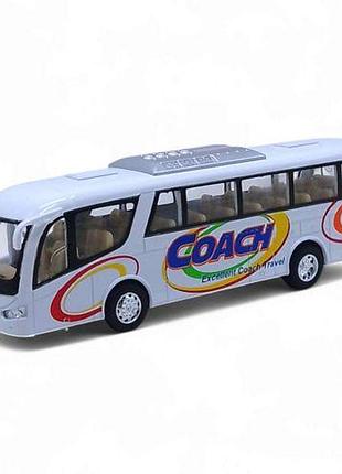 Інерційний автобус «coach», білий