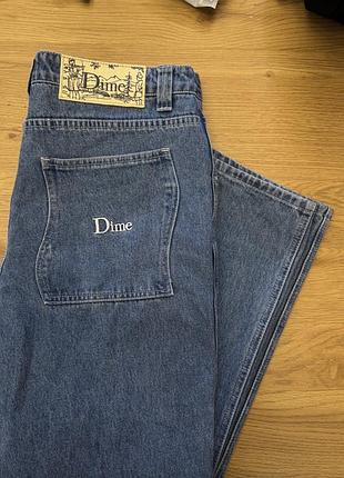 Чоловічі стильні модні сині джинси бегі baggy вінтаж стиль dime vintage style