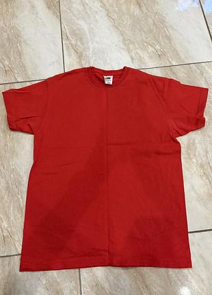 Футболка чоловіча fruit of the loom червона