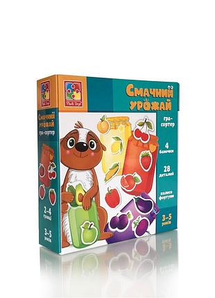 Мини-развивайка сортер vladi toys «вкусный урожай»