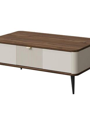Журнальний столик marly reg 16 кашемир / верх, 100x60x42 см, лдсп/мдф, з дотягом