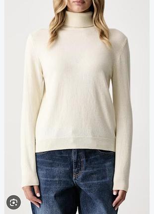 Молочная водолазка из шерсти united colors of benetton