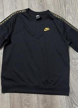 Чоловічий світшот nike чорний з золотистим