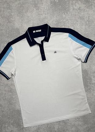 Чоловіча футболка-поло calvin klein golf біла