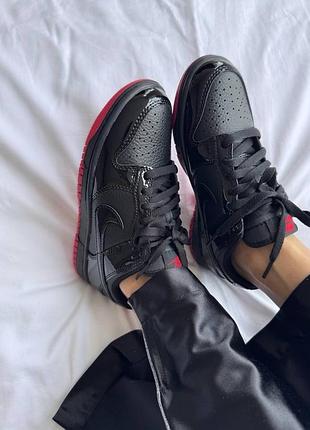 Кросівки nike sb dunk low « black / red lacquer » premium 3