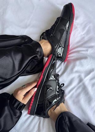 Кросівки nike sb dunk low « black / red lacquer » premium 6