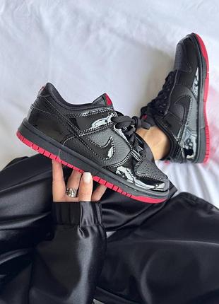 Кросівки nike sb dunk low « black / red lacquer » premium