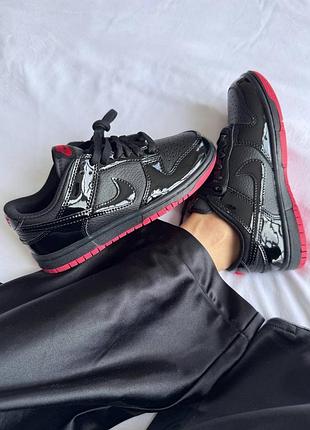 Кросівки nike sb dunk low « black / red lacquer » premium 5