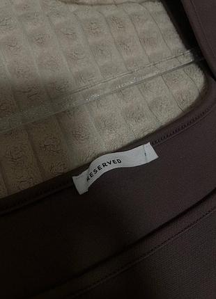 Жіноча сукня міді reserved обтисла шоколадного кольору