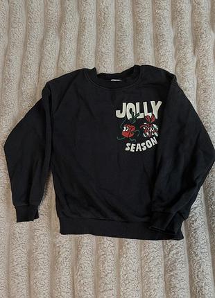 Світшот дитячий чорний jolly season розмір 122/128