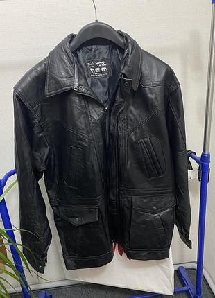 Куртка mode sauvage real leathers шкіряна бомбер стильний актуальний 3