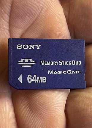 Карта пам'яті sony memory stick duo 64mb