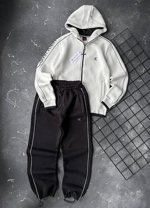 Новинка чоловічий теплий спортивний костюм calvin klein фліс