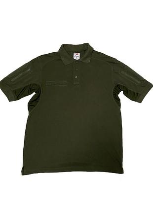 Тактична футболка поло alfashirt tactical poloshirt alfa olive - тактична футболка, трекінгова футболка, військова футболка, спец одяг.
