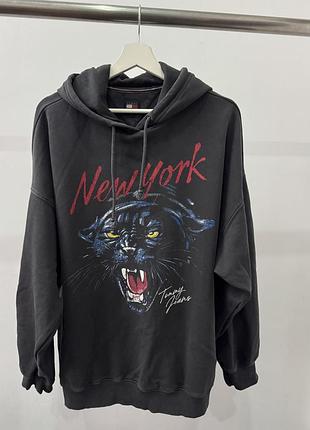 Худі унісекс tommy jeans чорний з принтом