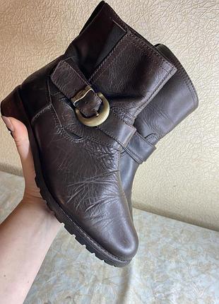 Timberland шкіряні черевики коричневі з пряжкою, оригінал