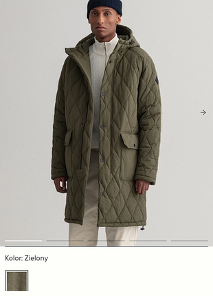 Парка утеплена gant quilted long jacket