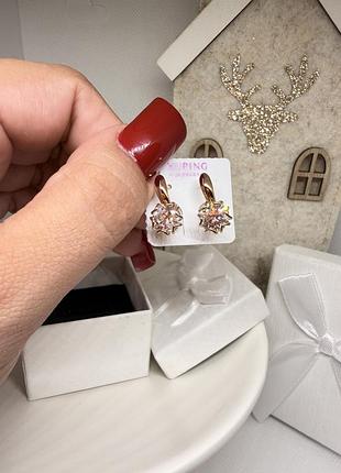 Сережки для жінок xuping з фіанітом